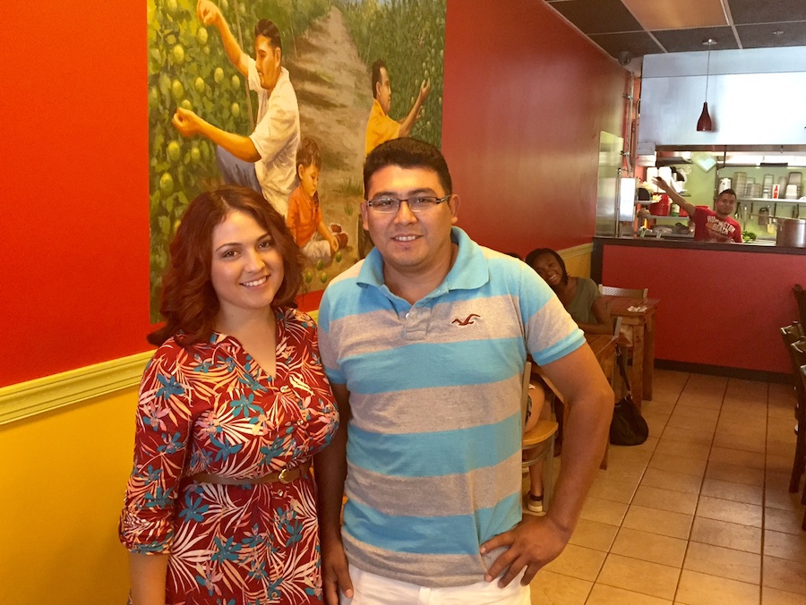El Limon co-owner Isaias Dominguez and Iris Erazo, manager of his new Bryn Mawr taqueria, the fifth El Limon to open in five years. 
