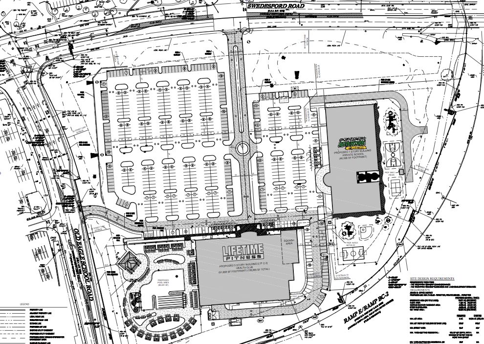 The proposed site plan for Wayne.