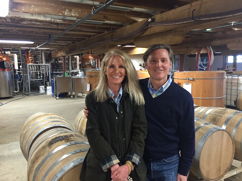 Carolyn and Don Avellino inside their new Chester County gin and bourbon distillery. 