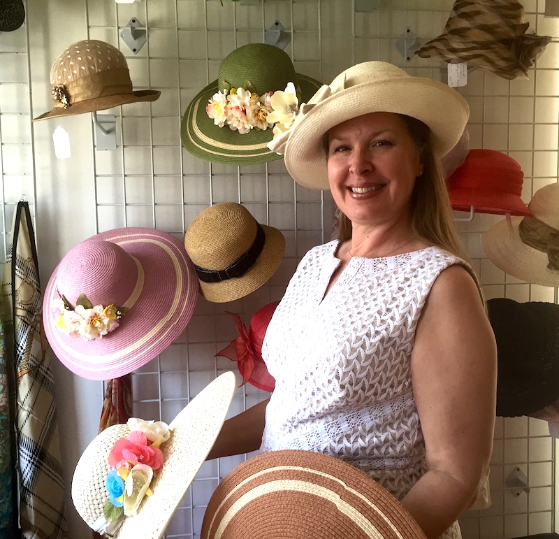 Debbylynn Bradley, proprietor of That's Hats boutique on Route 202 in Chadds Ford.