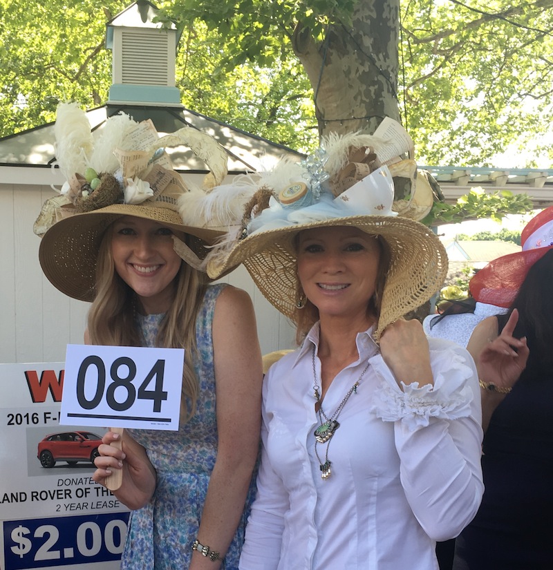 Maggie Bangham and Meg Veno of Life’s Patina created hats inspired by the vintage finds available at their popular Malvern barn sales. 