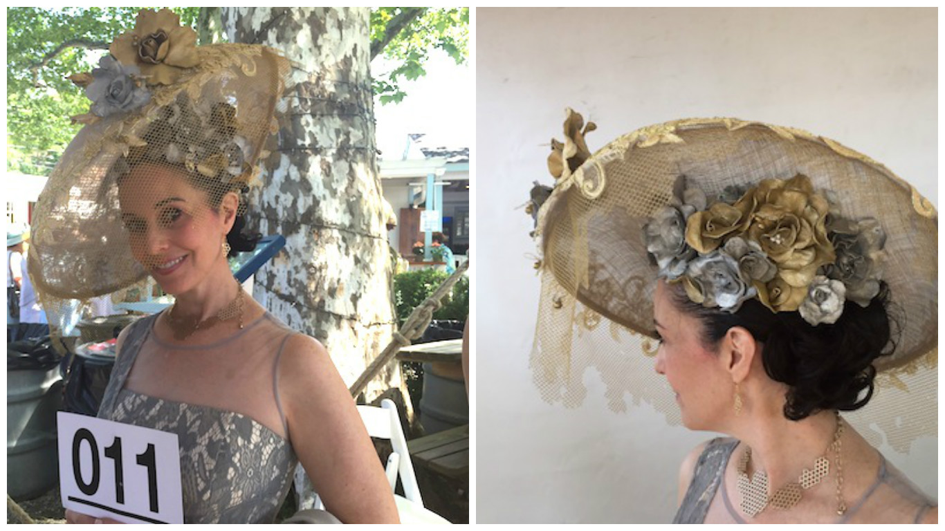This sublimely handcrafted hat created and worn by Tiffany Arey didn't win any awards, but perhaps should have. 