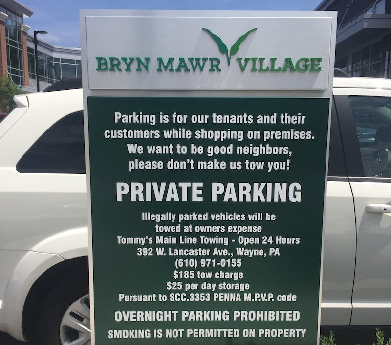 BrynMawrVillageparkingsign