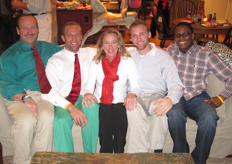 LeRoi and his second family, Sandy, Mark, Barb and Brad Herzlich, in their 2009 Christmas card.