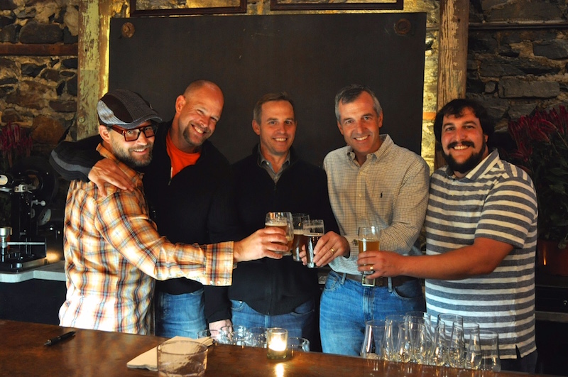 La Cabra partners toast their success: Vern Burling, Andy Iott, Andy Daly, Bob McKeaney and Dan Popernack. 