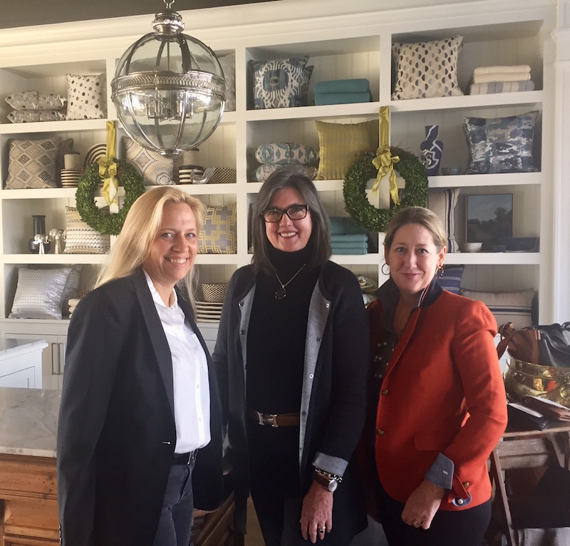 Kingshaven CEO Lauren Wylonis, VP and Director of Design Mimi Boston Johnson and store manager Lisa Devine at the new KingsHaven furniture and home décor store in Paoli. 