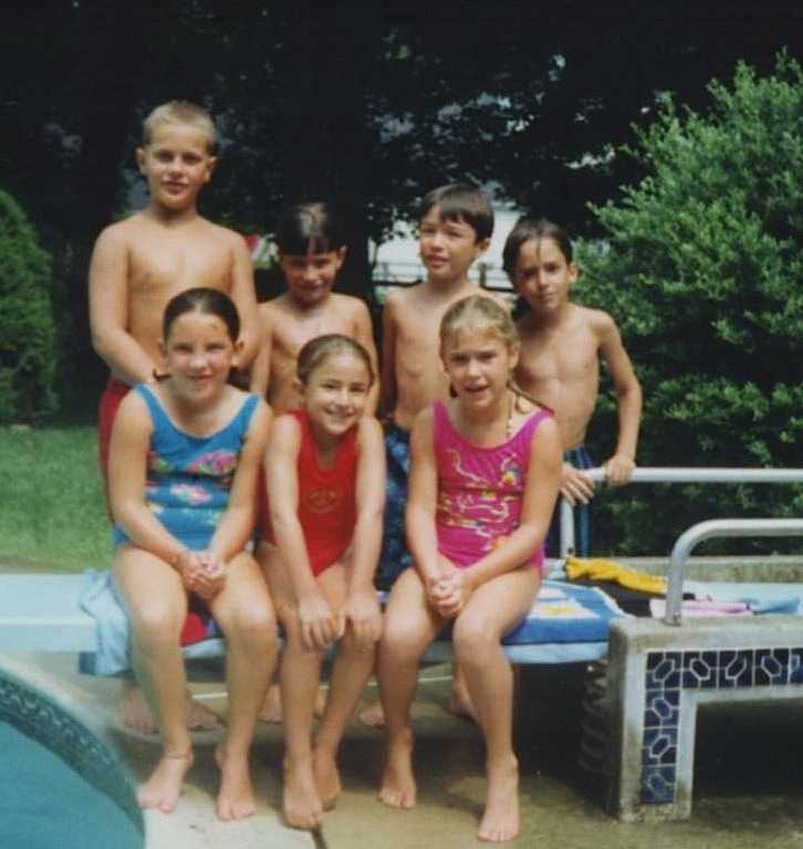 The old Strafford playgroup: Mark Herzlich, Jeffrey Back, Shane O'Halloran and Chris DiFeliciantonio in rear, Katie Hudson, Tory Gosnell and Laura Stevens in front.